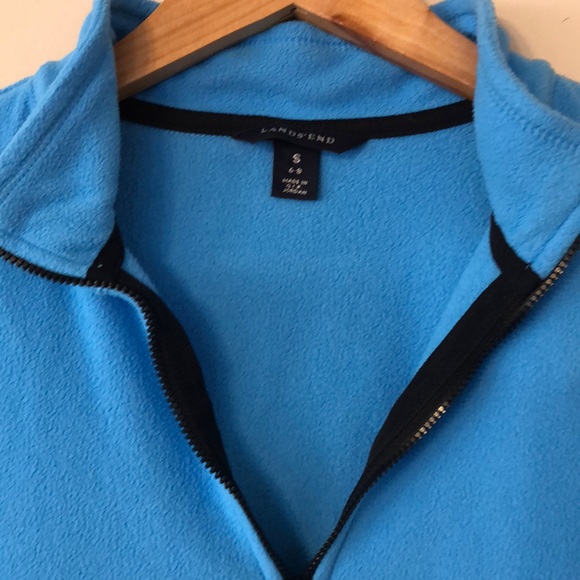 Lands End Fleece Long Sleeve Quarter Zip Pullover - Picture 2 of 4